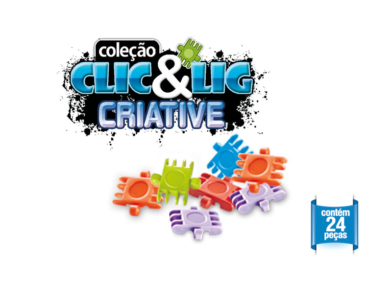 CLIC & LIG - Criative Caixa (24 Peças)